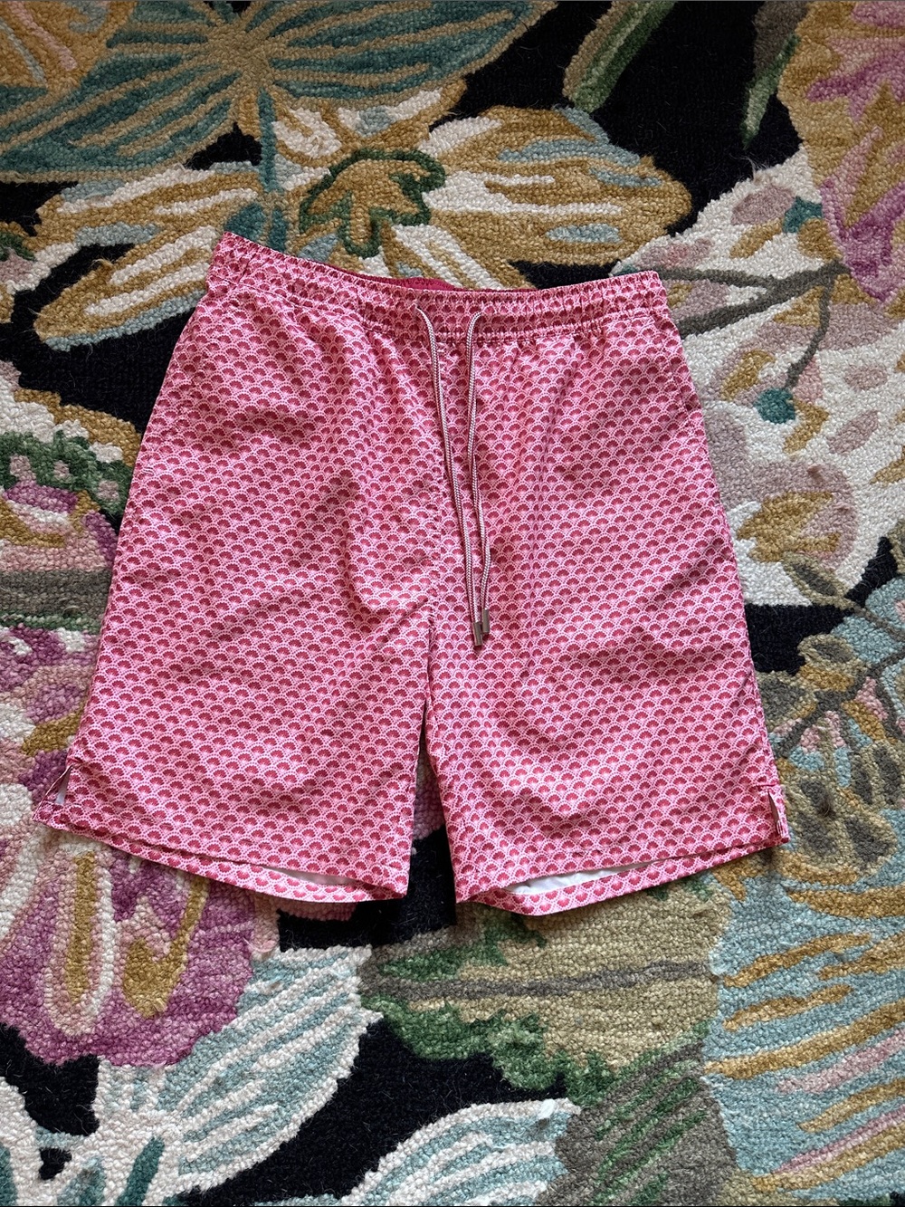 Peter Millar - Men's Pink Patterned Swim Shorts - Medium